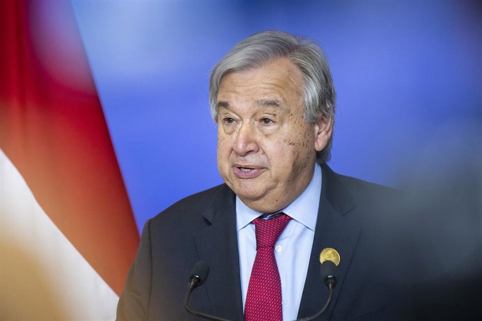 El secretario general de Naciones Unidas, António Guterres, en Egipto