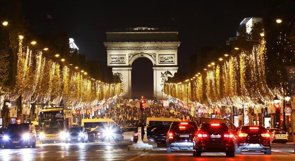 Campos Elíseos en París, Francia