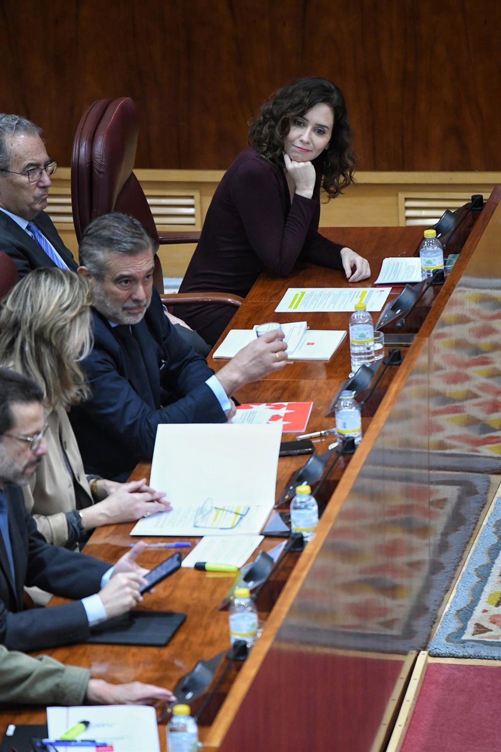 La presidenta de la Comunidad de Madrid, Isabel Díaz Ayuso, durante una sesión plenaria en la Asamblea de Madrid