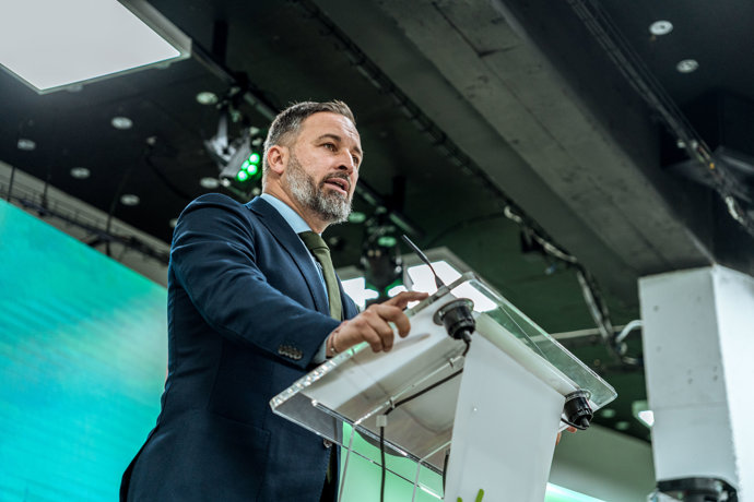 El presidente de Vox, Santiago Abascal