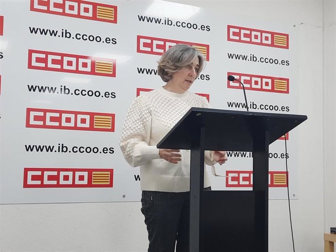 La secretaria de Empleo y Política Sectorial de CCOO Baleares, Yolanda Calvo.