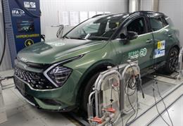 El Kia Sportage durante la prueba de Green NCAP