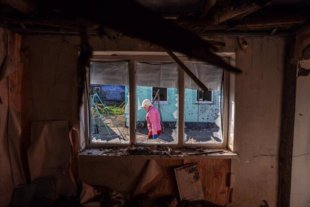 Archivo - Edficio destruido por un ataque ruso en la región de Jersón en noviembre