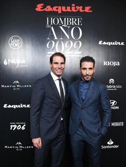 Rafael Nadal y Miguel Ángel Silvestre, en los Premios Hombre del Año Esquire 2022 donde se brindó con Rioja
