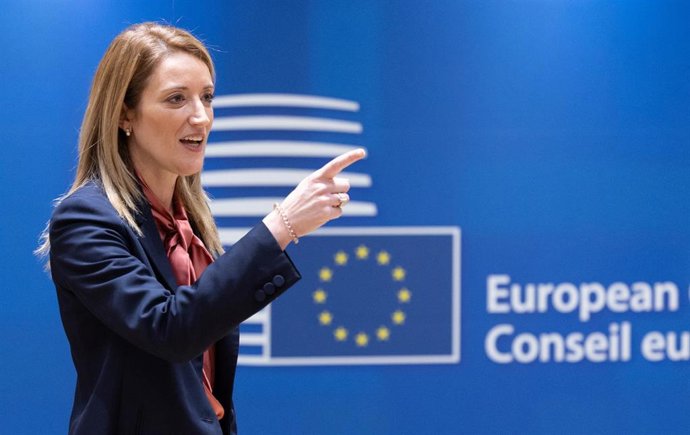 La presidenta del Parlamento Europeo, Roberta Metsola