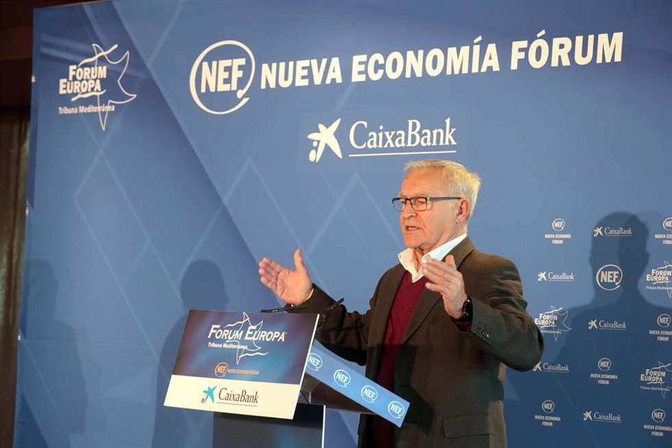 El alcalde de Valncia, Joan Ribó, durante su conferencia.