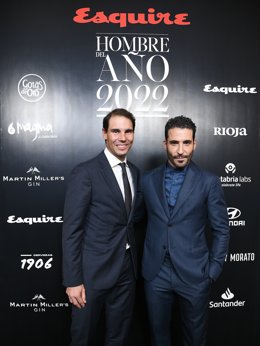 Rafael Nadal y Miguel Ángel Silvestre, en los Premios Hombre del Año Esquire 2022 donde se brindó con Rioja