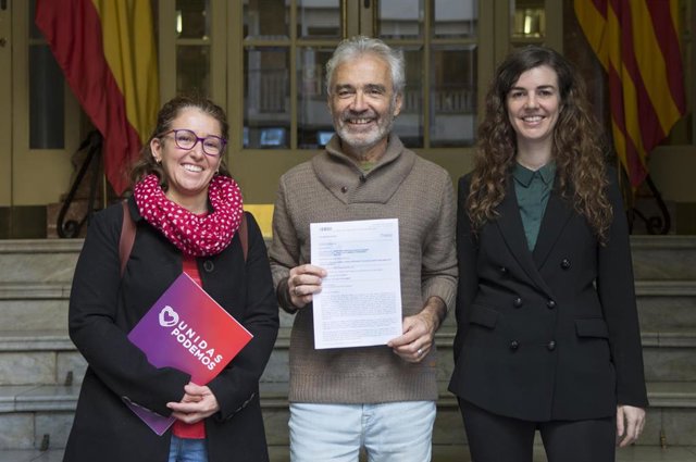 Presentación de la iniciativa parlamentaria por parte de Unidas Podemos.
