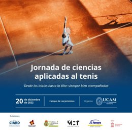 Cartel de la jornada de ciencias aplicadas al tenis