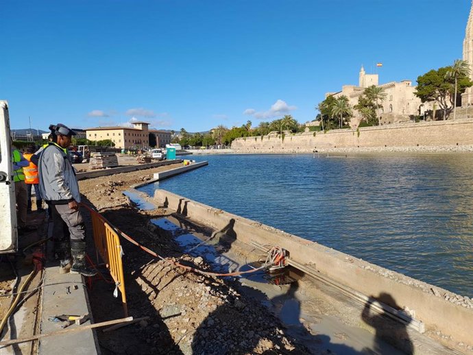 Obras de renovación del Parc de la Mar.