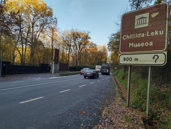 Tramo de la carretera Errekalde-Chillida Leku