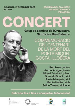 Concierto por el centenario de la muerte de Miquel Costa i Llobera.