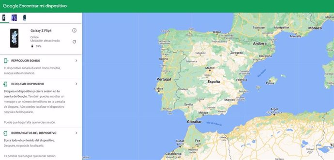 La función Encuentra mi dispositivo de Google