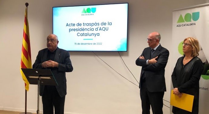 El conseller Joaquim Nadal durant l'acte aquest dijous 