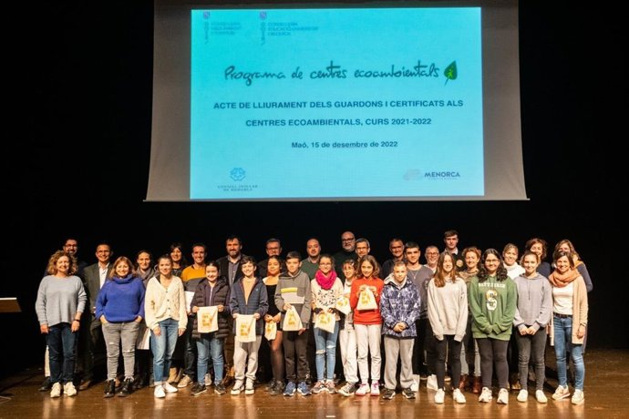 Entrega de los galardones y certificados en Menorca.