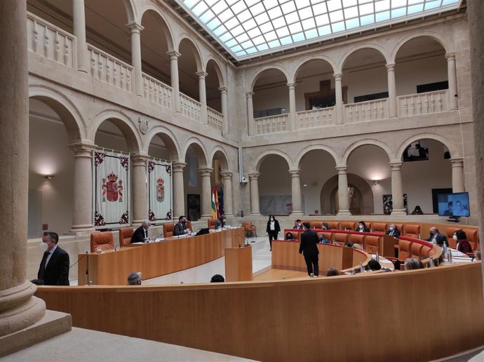 Archivo - Pleno de las enmiendas parciales a los presupuestos de La Rioja 2021