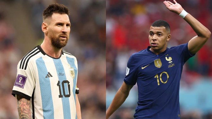 El argentino Leo Messi (izquierda) y el francés Kylian Mbappé, en el Mundial de Catar.