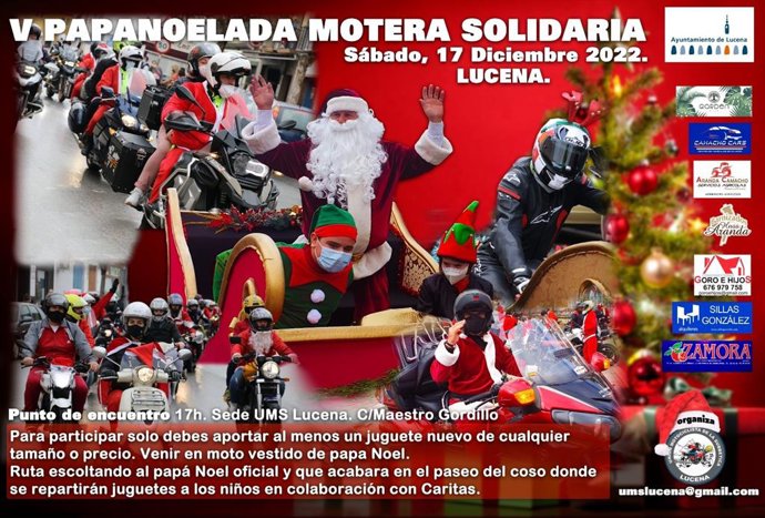 Cartel de la Papanoelada Motera Solidaria