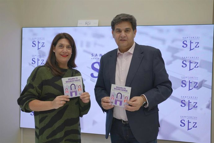 Presentación de la nueva campaña de 'Comercio Seguro' de Santurtzi.