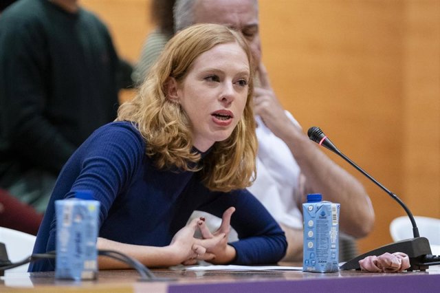 Archivo - La secretaria de Organización de Unidas Podemos, Lilith Verstrynge
