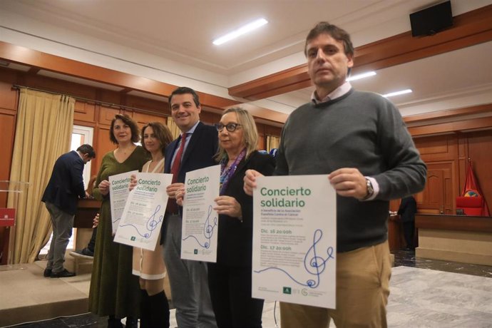 Presentación de los conciertos solidarios en el Conservatorio Profesional de Música 'Músico Ziryab' de Córdoba a beneficio de la Asociación Española Contra el Cáncer (AECC).