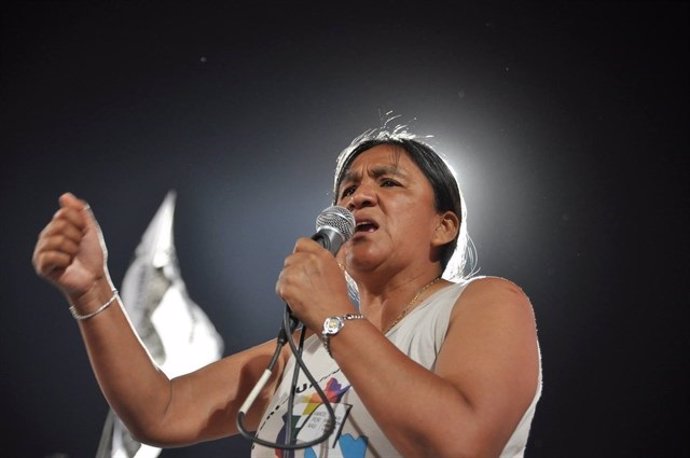 Archivo -    La activista argentina Milagro Sala regresó a la cárcel de Alto Comedero, situada en la provincia norteña de Jujuy, tras ser sometida a unas pruebas médicas