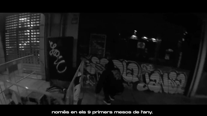 Captura del vídeo publicat per Batec amb imatges de l'acció