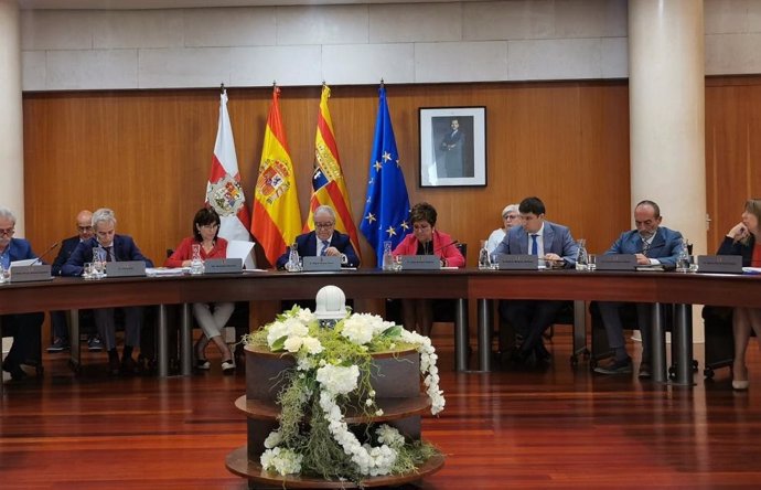 Sesión plenaria de la Diputación de Huesca