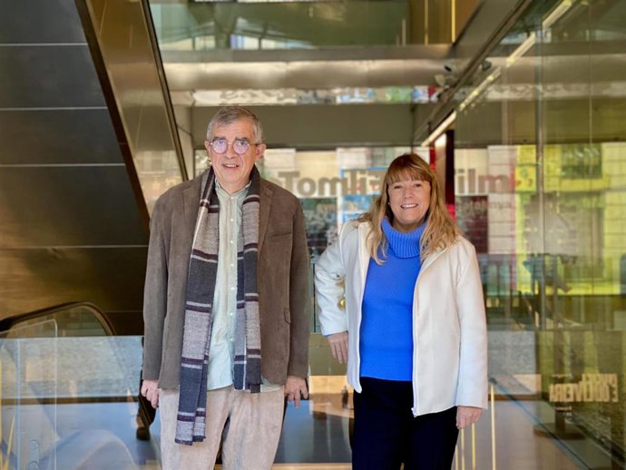 El director de la Filmoteca, Esteve Rimbau y la consellera de Cultura de la Generalitat, Natlia Garriga