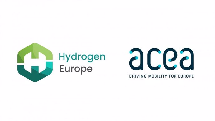 Logotipos de Hydrogen Europa y de la Asociación Europea de Fabricantes de Automóviles (ACEA).