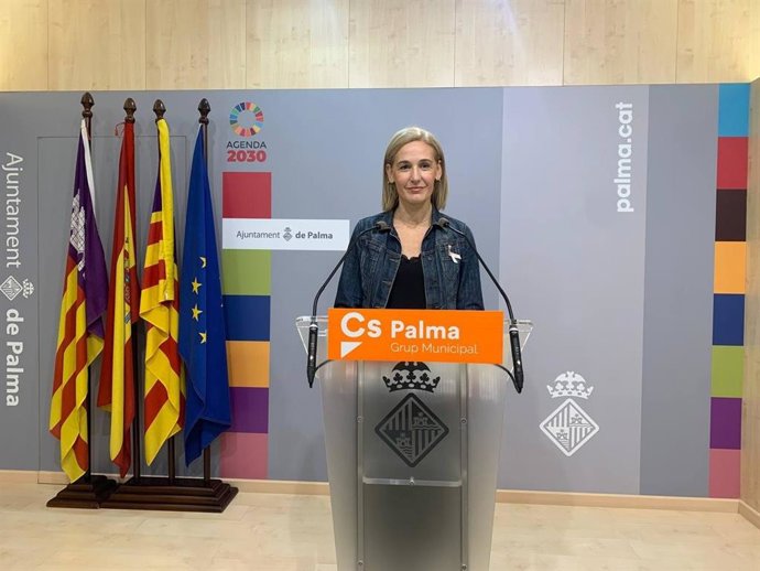 Archivo - La portavoz de Ciudadanos en el Ayuntamiento de Palma, Eva Pomar.