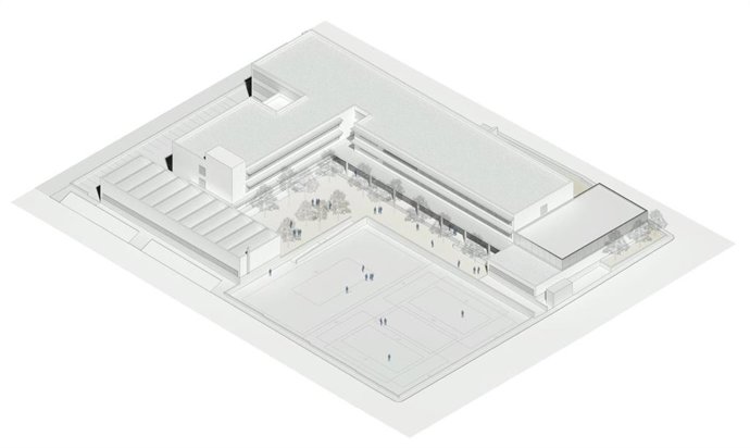 Proyecto del nuevo IES de Coria, que sustituirá al actual Caura.
