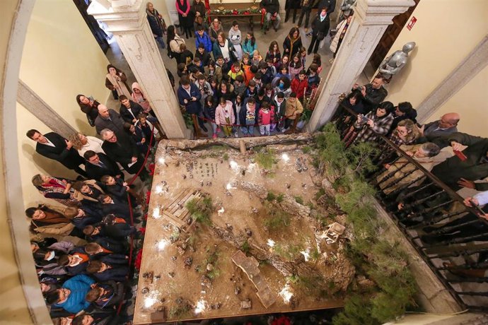 Belén del zaguán del Ayuntamiento de Toledo.