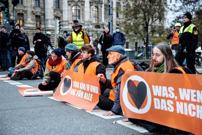 Archivo - Protesta de activistas ecologistas de Última Generación en Múnich, Alemania