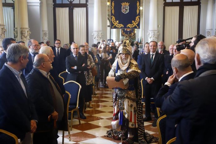 Detalle durante el acto con motivo de los 100 años de la Cabalgata de Reyes Magos en Málaga