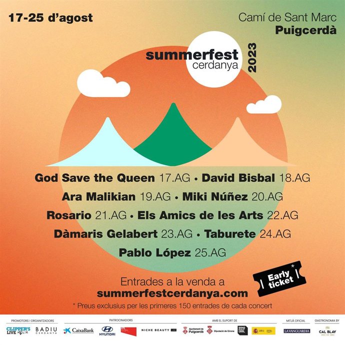 Cartel del Summerfest Cerdanya 2023