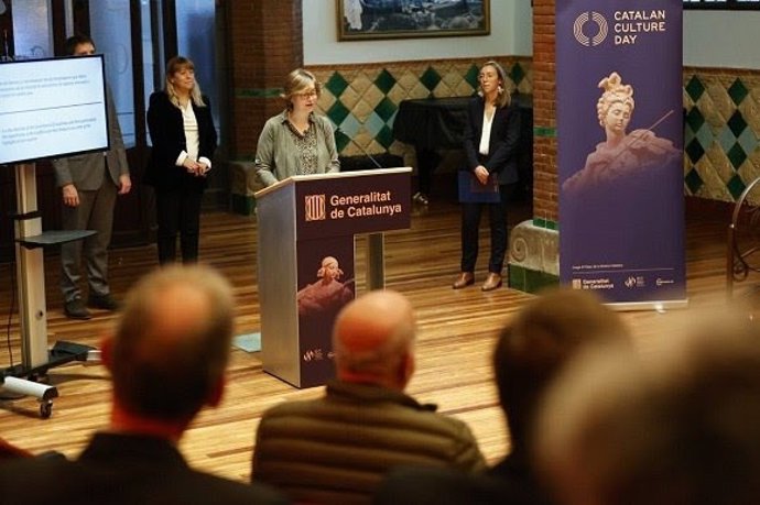 La consellera Serret i la consellera Garriga presenten al Palau de la Música el Catalan Culture Day.