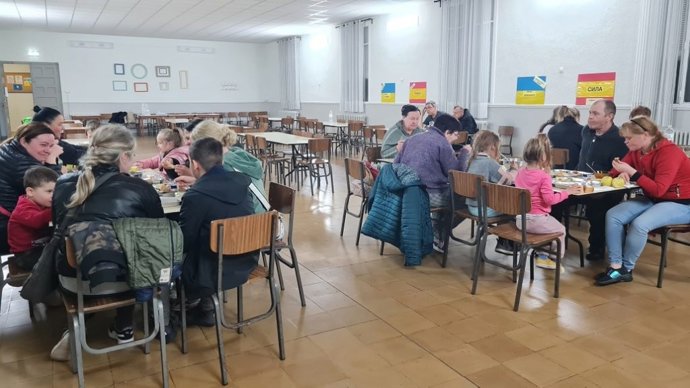 Archivo - Algunos de los refugiados que se alojaron en el Seminario de Tarazona.