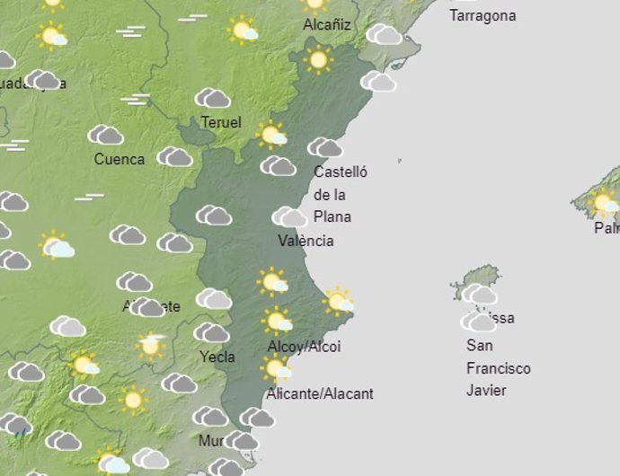 Predicción meteorológica del sábado 17 de diciembre