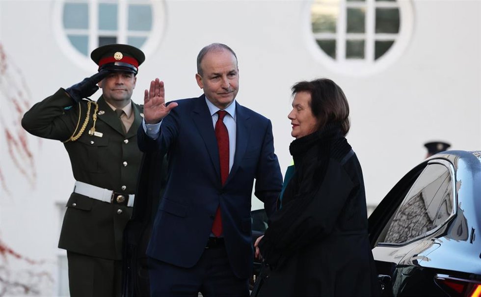 El primer ministro saliente de Irlanda, Micheál Martin