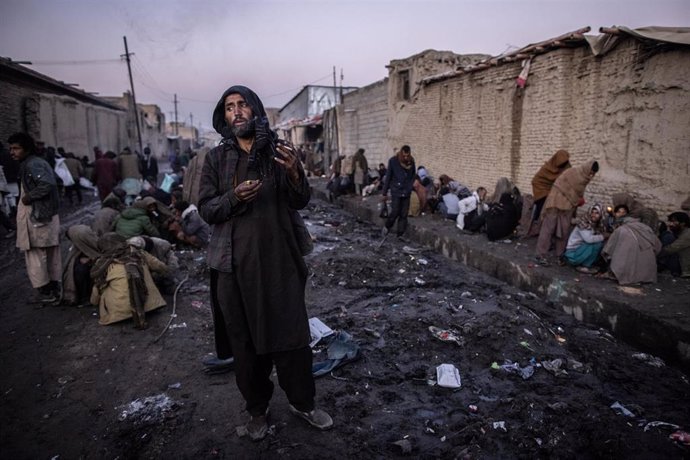 Archivo - Imagen de archivo de un mercado de opio en Afganistán 