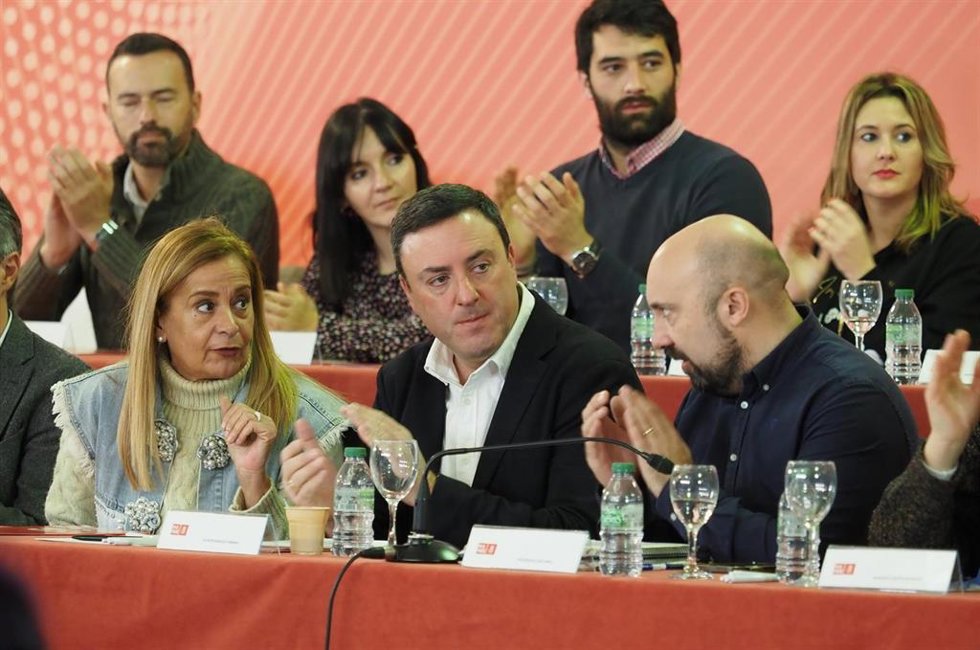 El secretario xeral del PSdeG, Valentín González Formoso, en el Comité Nacional del PSdeG.