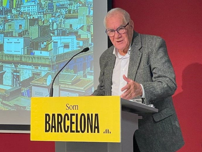 El presidente del grupo municipal de ERC en el Ayuntamiento de Barcelona y candidato a la alcaldía, Ernest Maragall, en la Jornada de Ideas para dibujar el futuro republicano en Barcelona