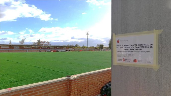 Estado del campo de fútbol tras las mejoras realizadas