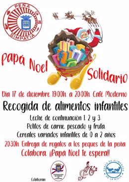 La Peña La Simpatía organiza este sábado un Papá Noel Solidario