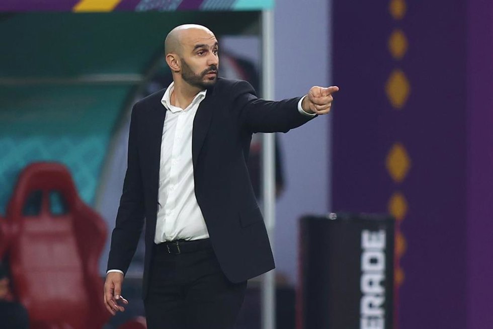 El seleccionador de Marruecos, Walid Regragui 