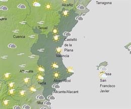 Predicción meteorológica del domingo 18 de diciembre