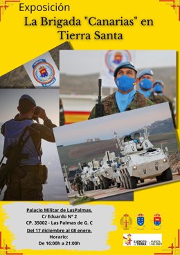 Cartel de la exposición sobre la misión en Líbano