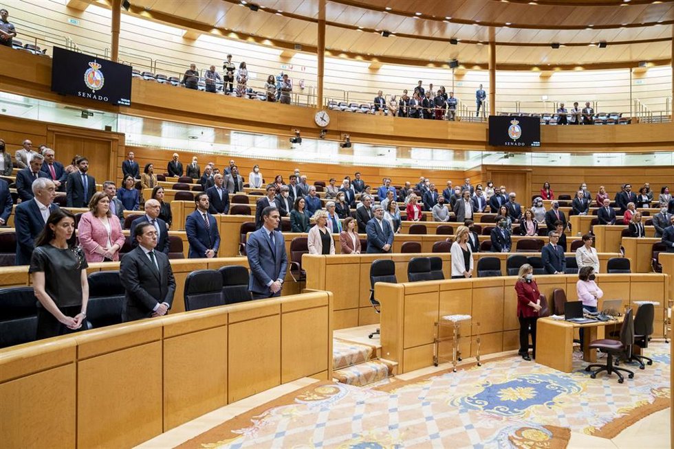 Archivo - Vista general de una sesión de control al Gobierno en el Senado, a 26 de abril de 2022, en Madrid 
