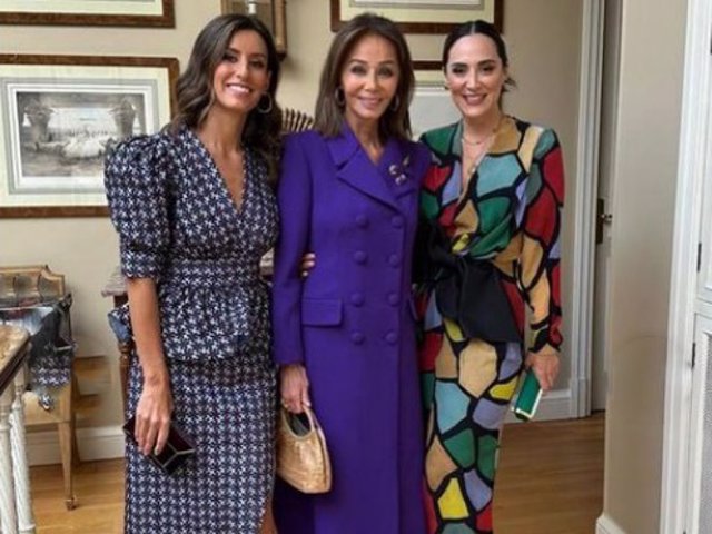 Ana Boyer, Isabel Preysler y Tamara Falcó, elegancia pura en la boda de Cristina Reyes y Jorge Puras